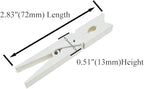 HAHIYO White Wooden Clothes Pins Clothespins Wide Do NOT Fall Apart 2.87 inches - Image 2