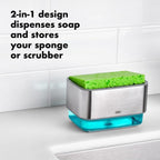 OXO Good Grips Stainless Steel Soap Dispensing Sponge Holder - Image 6
