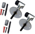 QCAA Solid Brass Door Stop, Satin Chrome, 2 Pack by QCAAHardware