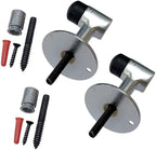QCAA Solid Brass Door Stop, Satin Chrome, 2 Pack by QCAAHardware