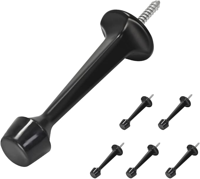 HOMOTEK 6 Pack Heavy Duty Solid Rigid Door Stop by HOMOTEK