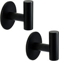 Self Adhesive Towel Hook Matte Black Coat Hook Brushed Nickel SUS304 Stainless by Vuzvuv