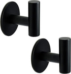 Self Adhesive Towel Hook Matte Black Coat Hook Brushed Nickel SUS304 Stainless by Vuzvuv