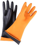 14" XL Size Latex Chemical Resistant Gloves, Reusable Heavy Duty Long Rubber - Image 3