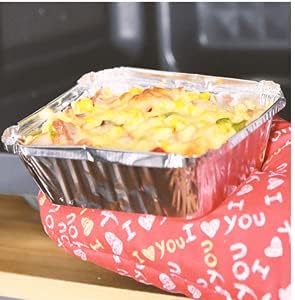 25pack- 8 x 8 Aluminum foil Pans Disposable Heavy Duty Square baking Cake Pan - Image 7