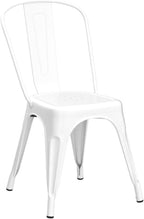 Nazhura Metal Dining Chair Farmhouse Tolix Style for Kitchen Dining Room Café Restaurant Bistro Patio, 18 Inch, Stackable, Waterproof Indoor/Outdoor (Sets of 4) (White) - Image 4