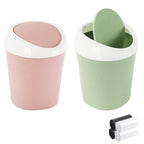 2 Pcs Plastic Mini Wastebasket Trash Can by SITAKE