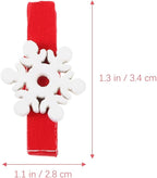 125pcs Christmas Wood Clips: Xmas Tree Snowflake Gloves Elk Clothespins - Image 2