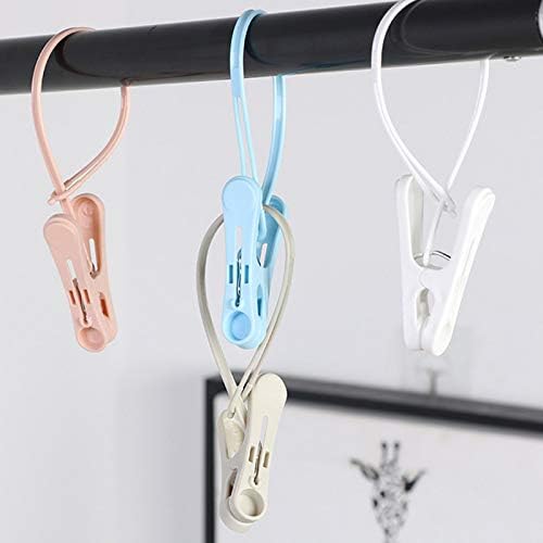 24 Pack ClothesPins with Plastic Rope, Clothesline Drying Clothing Clips - Image 6