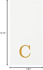 Luxenap 15.8 X 7.9 Inch Linen-Feel Guest Towels, 2000 Lettered Hand Towels - Image 12