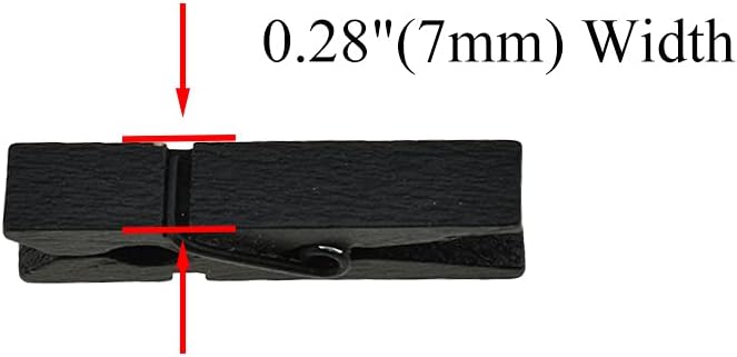 HAHIYO Black Wooden Clothes Pins Clothespins Small Do NOT Fall Apart 1.38 - Image 3