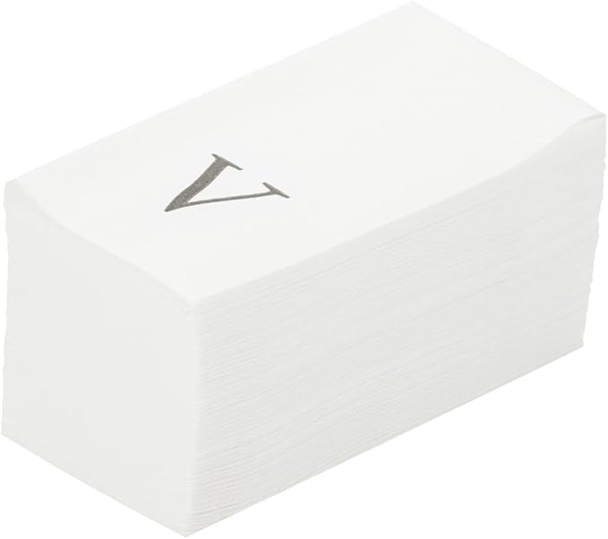 Luxenap 15.8 X 7.9 Inch Linen-Feel Guest Towels, 2000 Lettered Hand Towels by Restaurantware