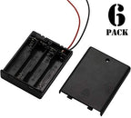 6 Pieces 4 Slots x 1.5V AAA Battery Case Holder Battery Spring Clip Storage Box - Image 6