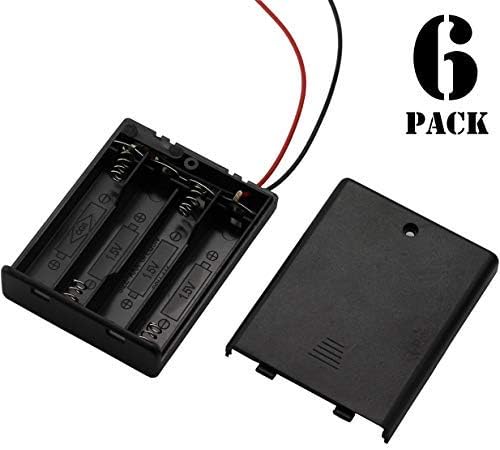 6 Pieces 4 Slots x 1.5V AAA Battery Case Holder Battery Spring Clip Storage Box - Image 6