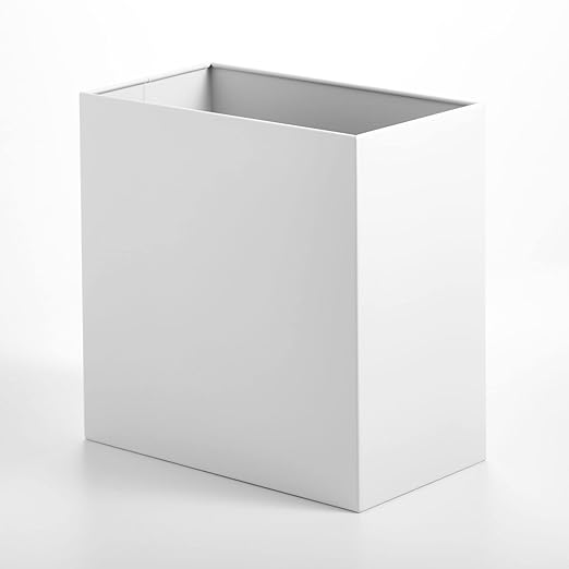 mDesign Small Steel Rectangular 2.4 Gallon/9.1 Liter Trash Can, Waste Basket - Image 2