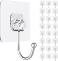 Adhesive Wall Hook, Set Heavy-Duty Thickened self-Adhesive Hook，24Pcs，44lb max by Unknown