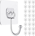 Adhesive Wall Hook, Set Heavy-Duty Thickened self-Adhesive Hook，24Pcs，44lb max by Unknown