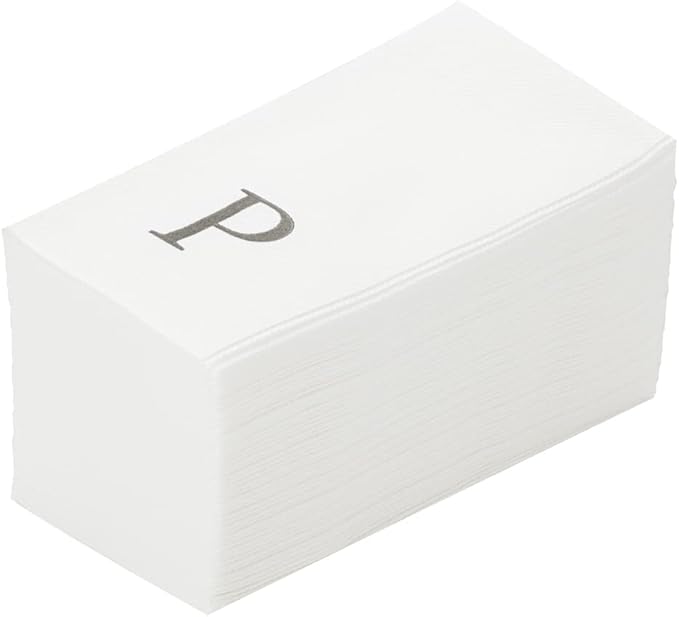 Luxenap 15.8 X 7.9 Inch Linen-Feel Guest Towels, 2000 Lettered Hand Towels by Restaurantware