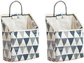 2 Pcs Wall-Hanging Storage Bags, Desktop Organizer Basket Cotton Linen Hanging by Unknown