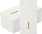 Luxenap 15.8 X 7.9 Inch Linen-Feel Guest Towels, 50 Lettered Hand Towels - Image 2