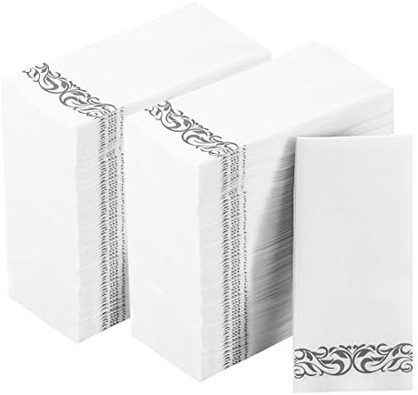 200 Disposable Hand Towels Soft and Absorbent Linen Feel Dinner Napkin Durable by JOLLYCHEF