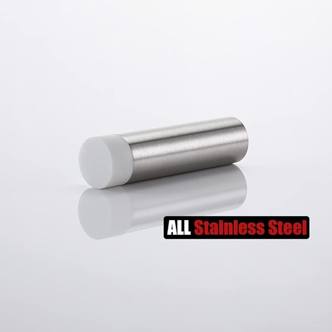 JQK Door Stopper, 2-7/8 Inch 304 Stainless Steel Sound Dampening Door Stop - Image 3