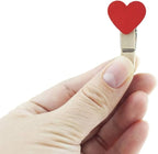 Mini Colored Wooden Heart Clothespins - Image 3