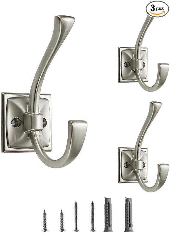 3 Pack Decorative Heavy Duty Towel Hooks by CABDM