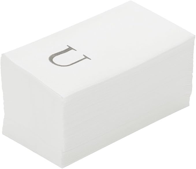 Luxenap 15.8 X 7.9 Inch Linen-Feel Guest Towels, 2000 Lettered Hand Towels by Restaurantware