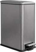 8 Gallon Trash Can with Lid, Stainless Steel Bathroom Garbage Can with Removal by JM%C2%B7YIPENG