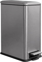 8 Gallon Trash Can with Lid, Stainless Steel Bathroom Garbage Can with Removal by JM%C2%B7YIPENG