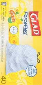 Glad ForceFlex Trash Bags 13 Gallon Gain Lemon Zest | Tall Kitchen | Drawstring - Image 15