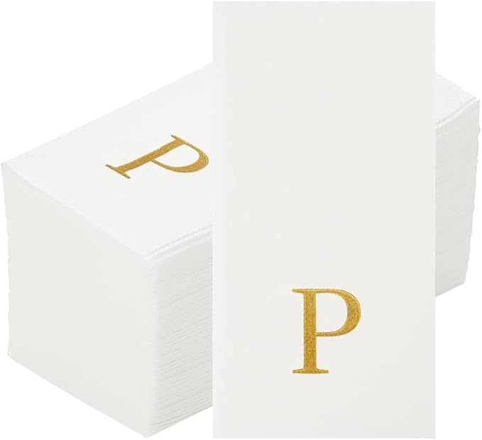Luxenap 15.8 X 7.9 Inch Linen-Feel Guest Towels, 50 Lettered Hand Towels - Image 2