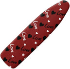 Love Heart Ironing Board Cover Black Red Retro 54x15 inches Applicable Standard by Daulesho