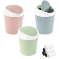 Mini Swing Lid Desktop Trash Can, 3 Colors by SITAKE
