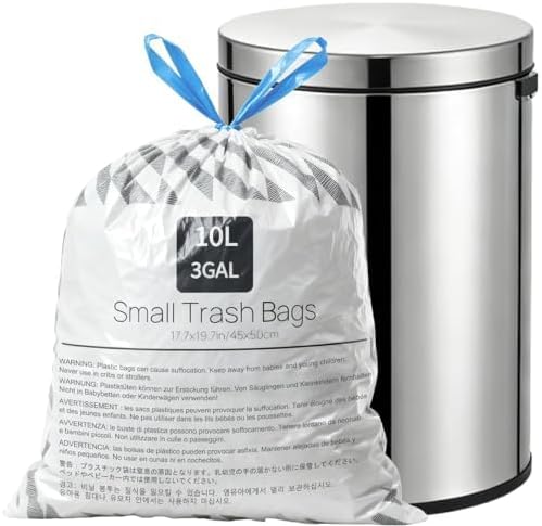 XUXRUS Small Trash Bags 3 Gallon Drawstring, Strong & Durable, Easy-Dispense - Image 2