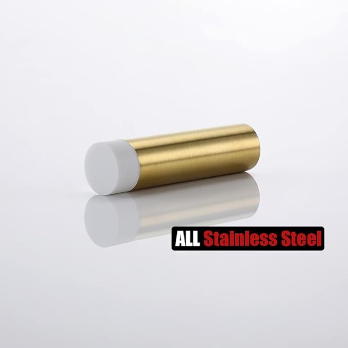 JQK Door Stopper, 2-7/8 Inch 304 Stainless Steel Sound Dampening Door Stop - Image 3