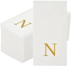 Luxenap 15.8 X 7.9 Inch Linen-Feel Guest Towels, 50 Lettered Hand Towels - Image 2