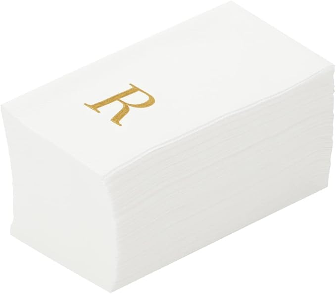 Luxenap 15.8 X 7.9 Inch Linen-Feel Guest Towels, 2000 Lettered Hand Towels by Restaurantware