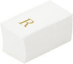 Luxenap 15.8 X 7.9 Inch Linen-Feel Guest Towels, 50 Lettered Hand Towels by Restaurantware