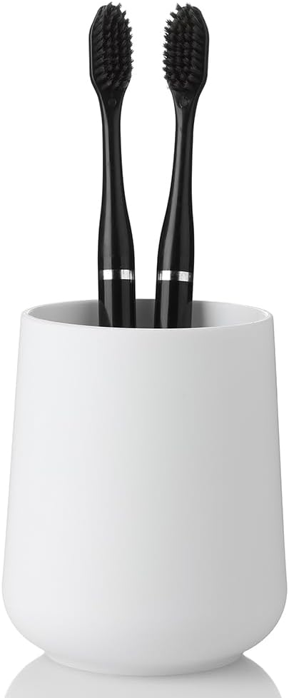 Matte White Toothbrush Holder for Electric Toothbrushes Bathroom Organizer for by KellyHome