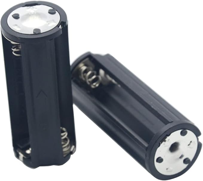 Battery Holder 2PCS Black Cylindrical 3x1.5V Battery Storage Adapter by Unknown