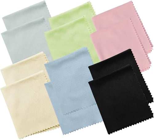 12 Pack Microfiber Cleaning Cloths Color Glasses Cloth Lens Wipes Cloth by OHOO