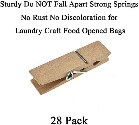 HAHIYO Wooden Clothes Pins Clothespins Extra Wide Do NOT Fall Apart 2.83 inches - Image 5