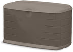 Rubbermaid Medium Resin Outdoor Storage Deck Box (73 Gal), Weather Resistant, Brown, Deck Organization for Home/Backyard/Pool Chemicals/Toys/Garden Tools/Porch/Patio Cushions by Rubbermaid