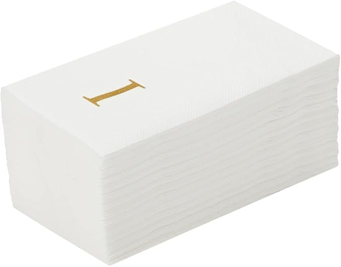 Luxenap 15.8 X 7.9 Inch Linen-Feel Guest Towels, 50 Lettered Hand Towels by Restaurantware