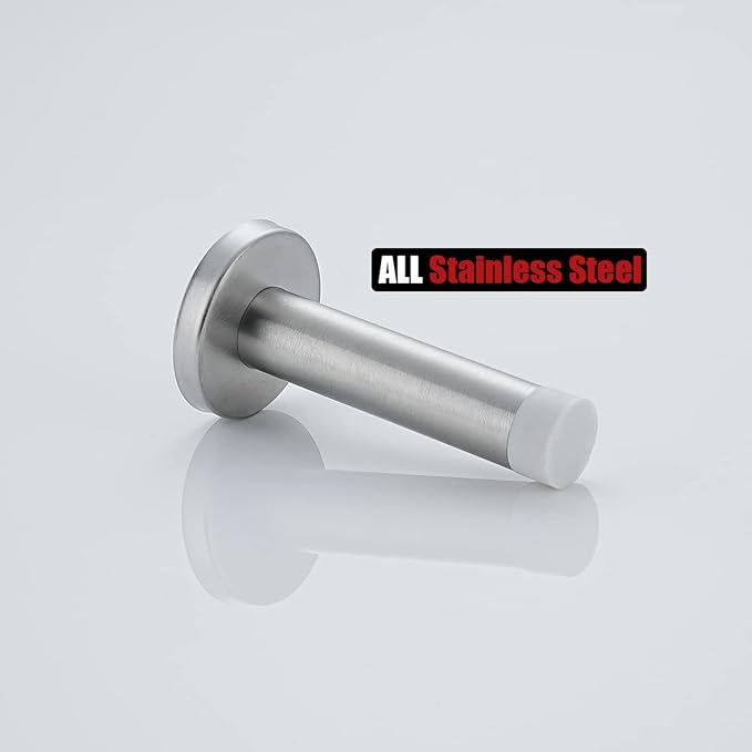 JQK Door Stopper, 304 Stainless Steel Thicken 1mm Sound Dampening Door Stop - Image 7