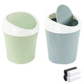 2 Pcs Plastic Mini Wastebasket Trash Can by SITAKE