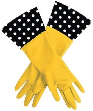 HIC Harold Import Co. Glam Latex Dishwashing Gloves 57524-HIC - Image 4