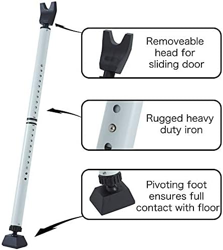 2 Pack 2-in-1 Door Security Bar & Sliding Patio 28″ Door Stopper Security - Image 6